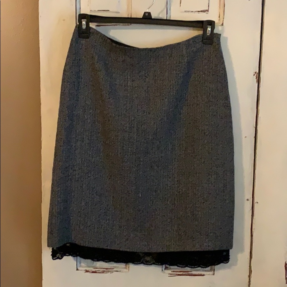 Russell Kemp Black Tweed Skirt